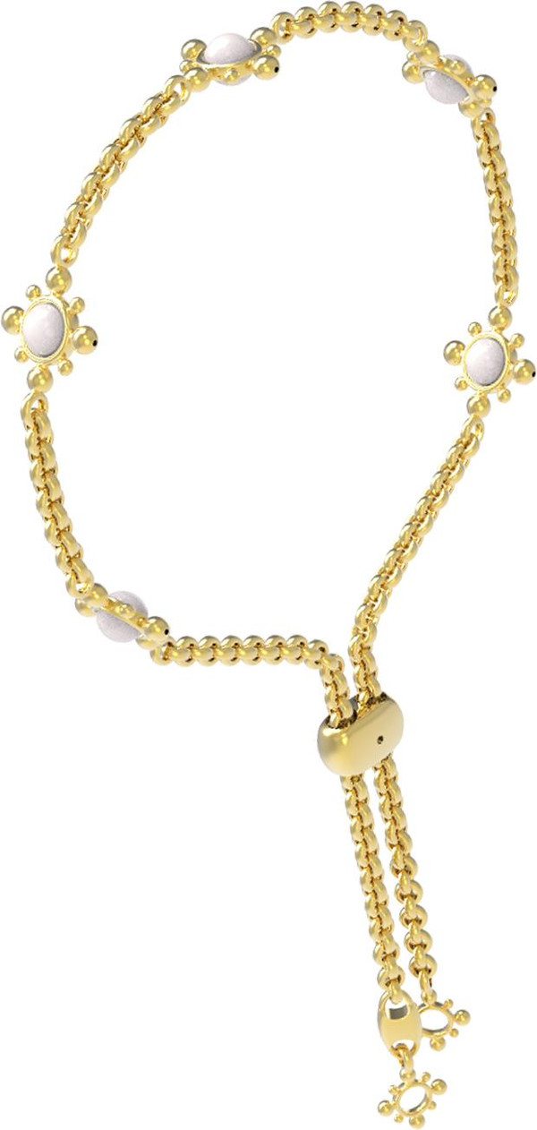 Браслет из лимонного золота c агатом