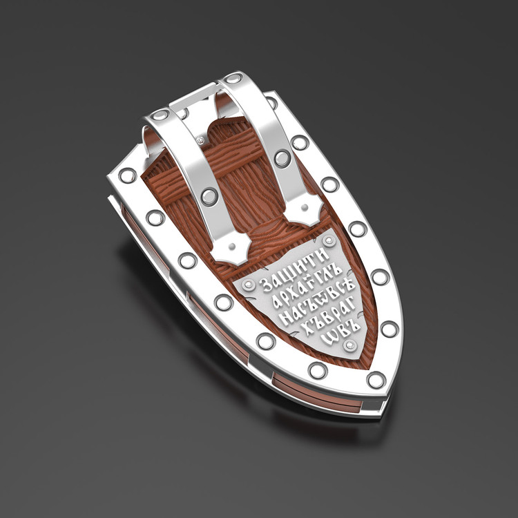 Образок из белого золота c деревом груши