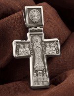 Крест из белого золота 585 пробы