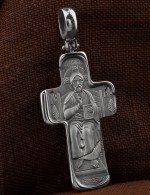 Крест из белого золота 585 пробы