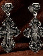 Крест из белого золота 585 пробы