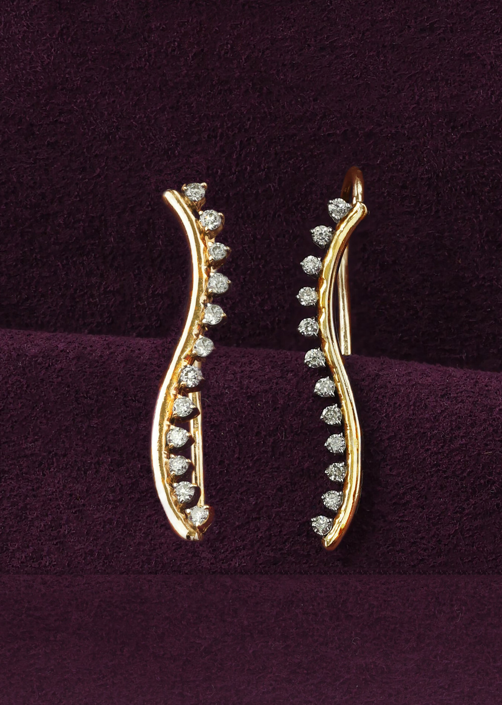 Серьги из золота c бриллиантами