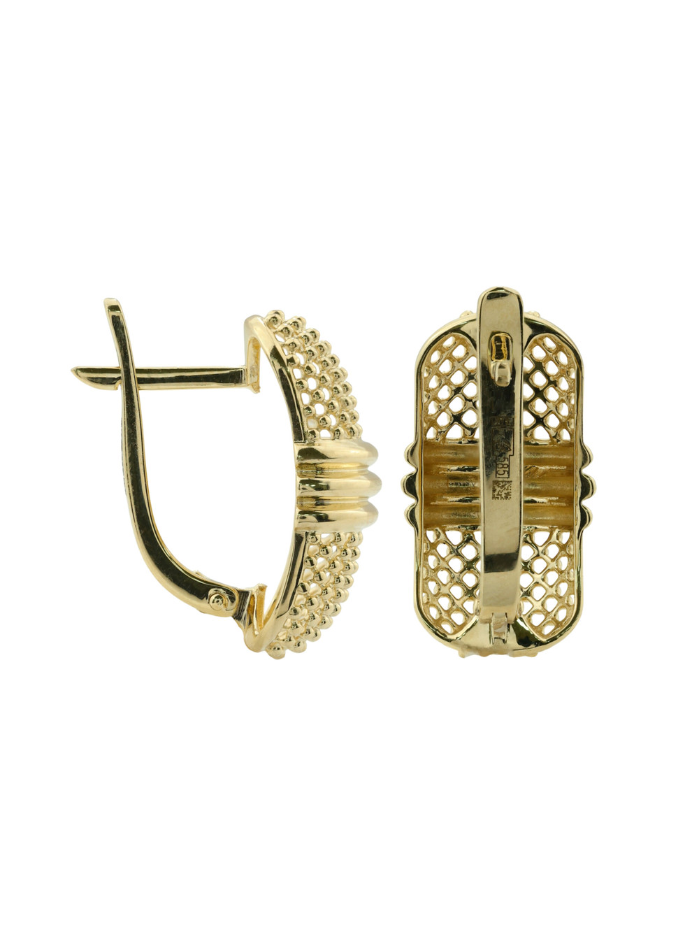 Серьги из лимонного золота