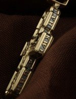 Крест из лимонного золота 585 пробы c ониксом