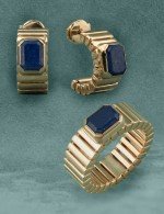 Серьги из золота c лазуритом