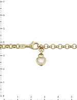 Цепь из лимонного золота c фианитом