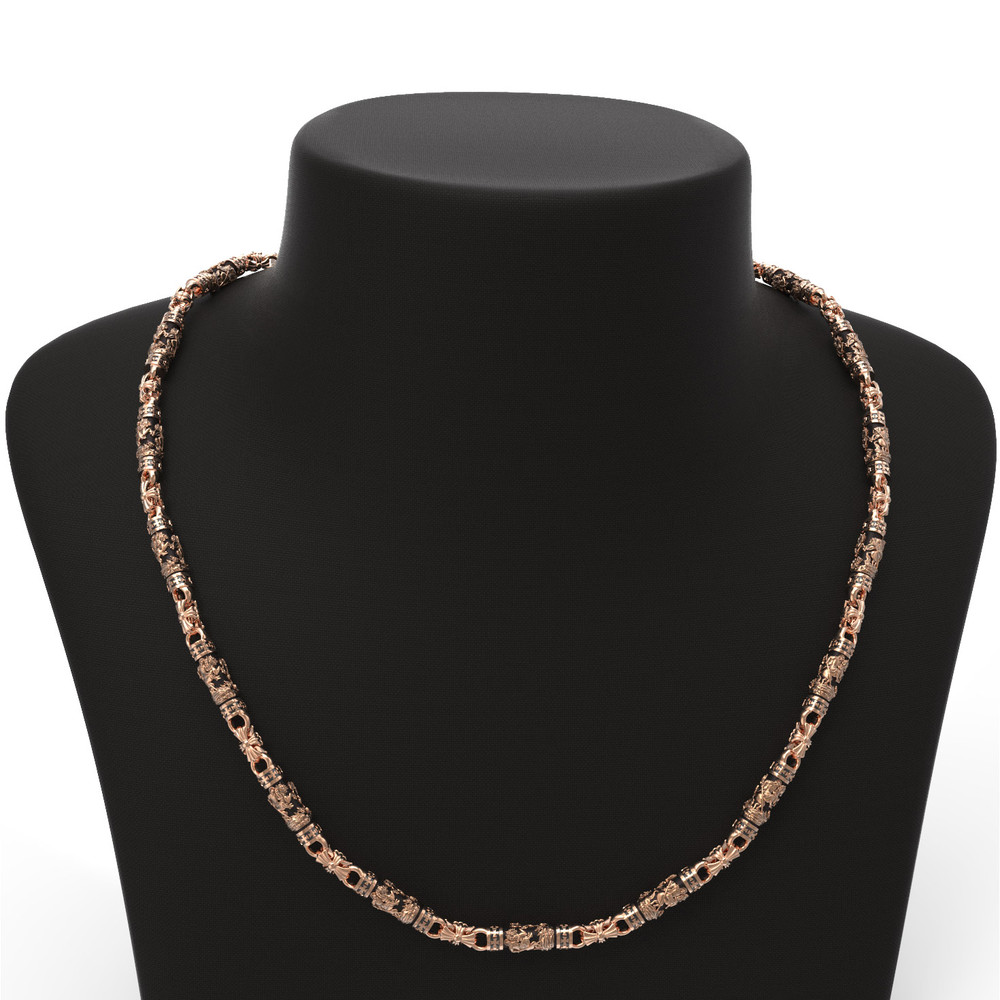 Цепь из золота c эбеновым деревом