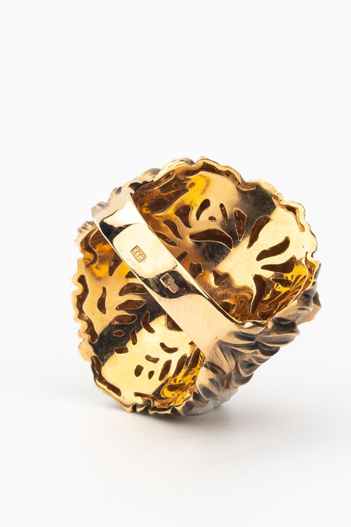 Кольцо из золота c эмалью