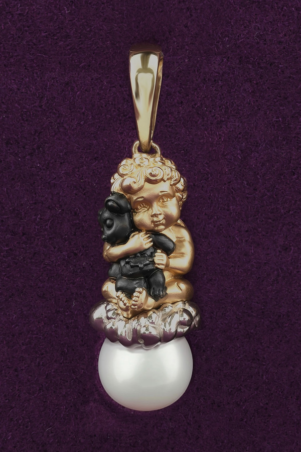 Подвеска из золота c жемчугом