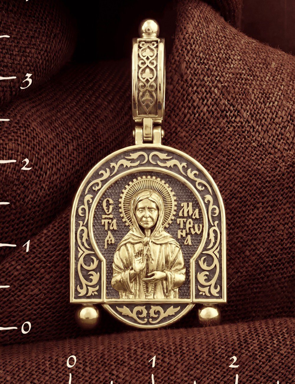 Образок из лимонного золота 585 пробы