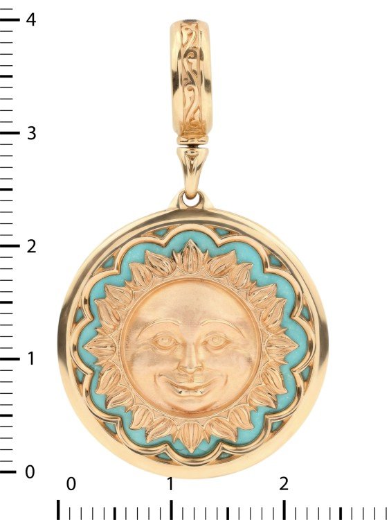 Подвеска из золота c бирюзой