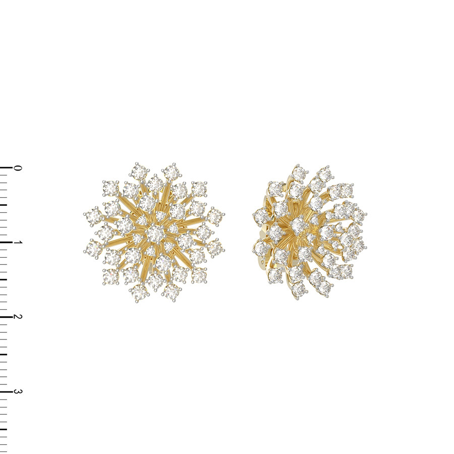 Серьги из лимонного золота c бриллиантами