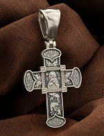 Крест из белого золота 585 пробы