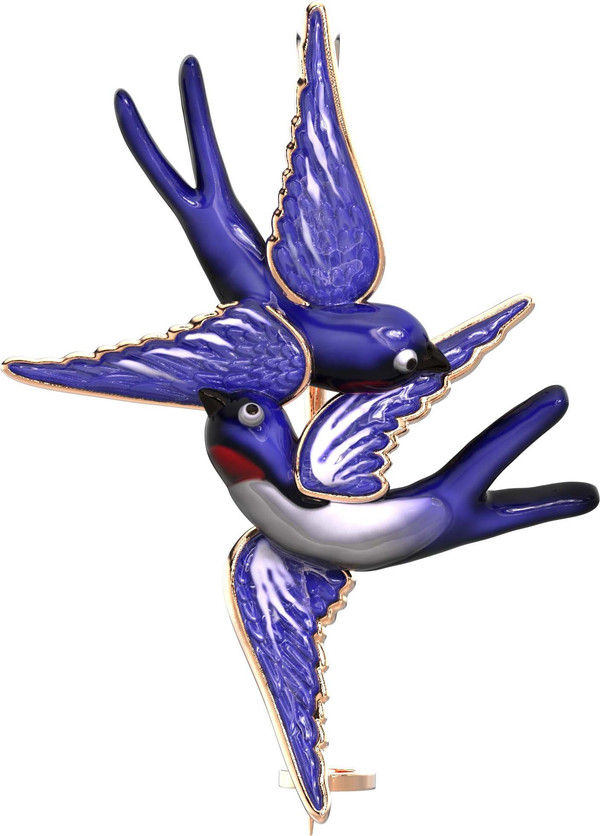 Брошь из золота c эмалью