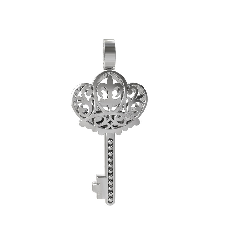 Подвеска из белого золота c бриллиантами