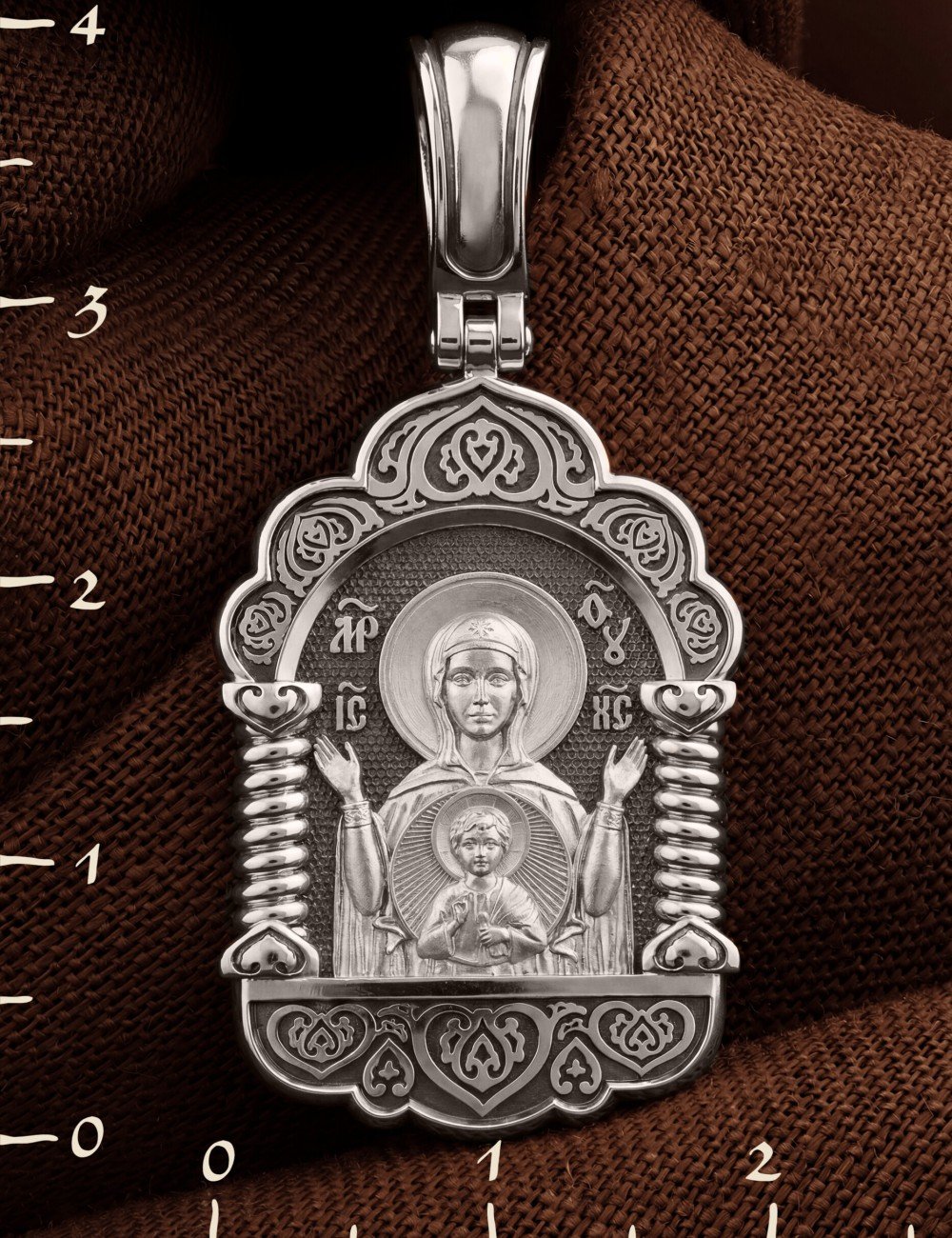 Образок из белого золота