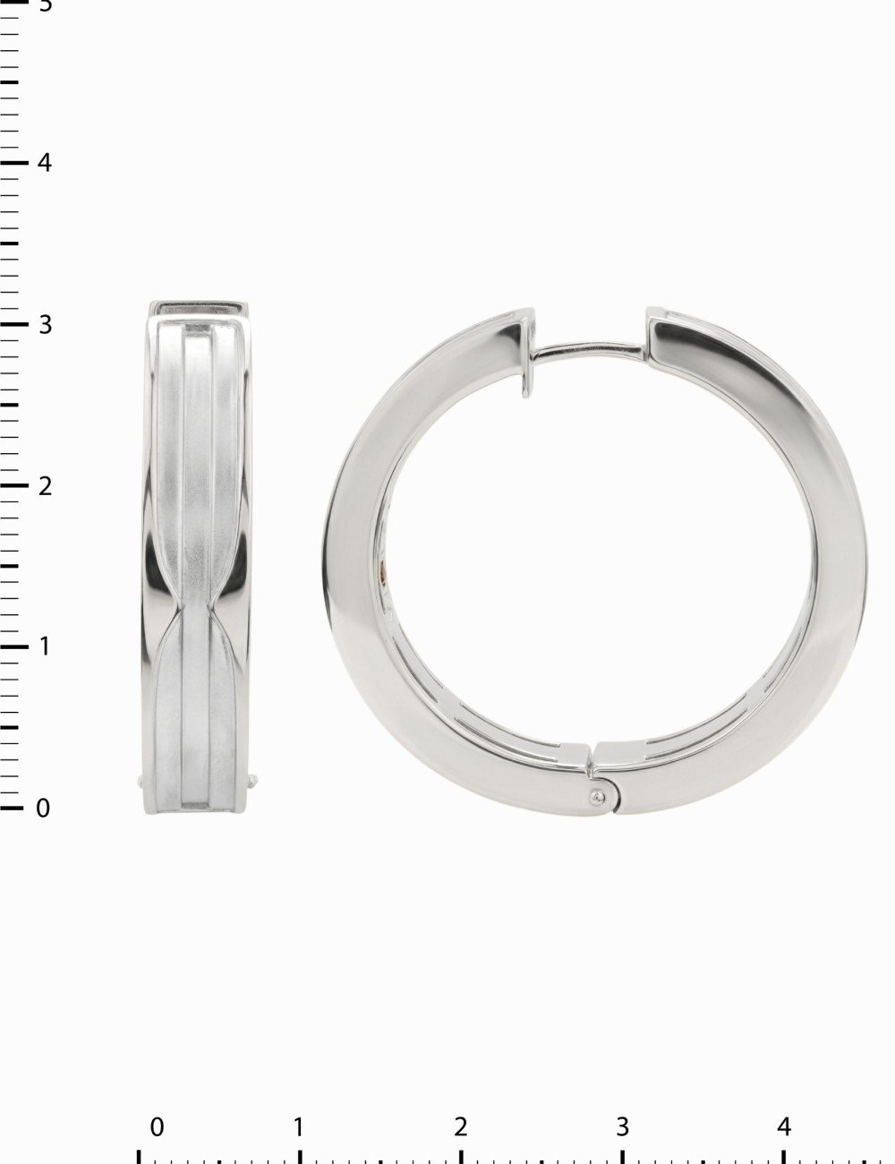 Серьги из белого золота c рубином