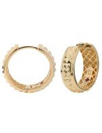 Серьги из золота 585 пробы c бриллиантами и рубином