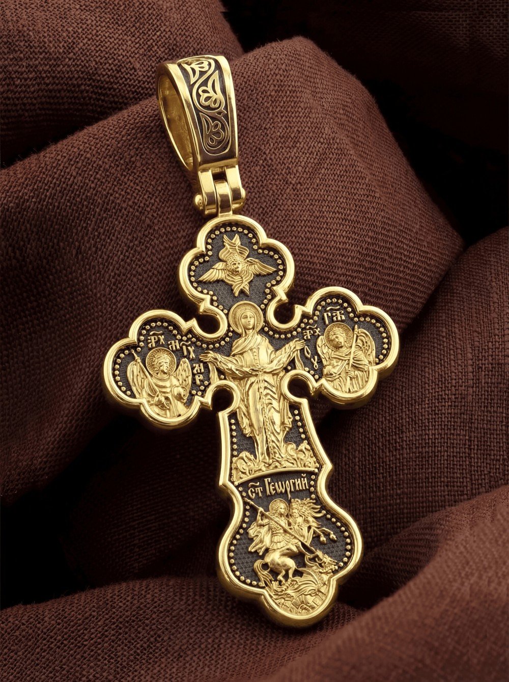 Крест из лимонного золота