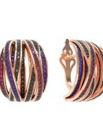 Серьги из золота 585 пробы c фианитом