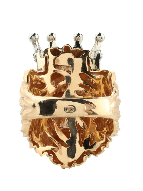 Кольцо из золота c эмалью и бриллиантами