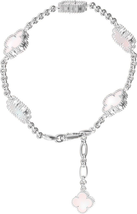 Браслет из белого золота c перламутром