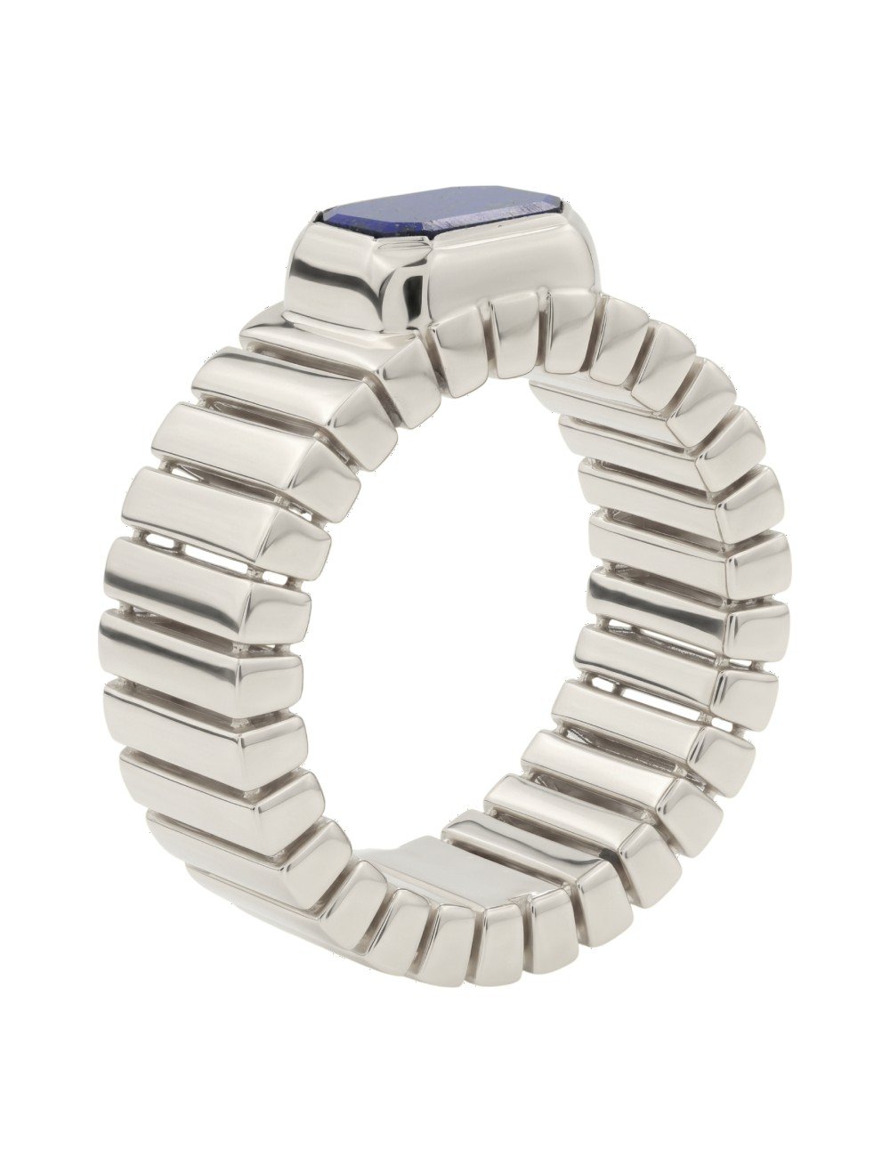 Кольцо из белого золота c лазуритом