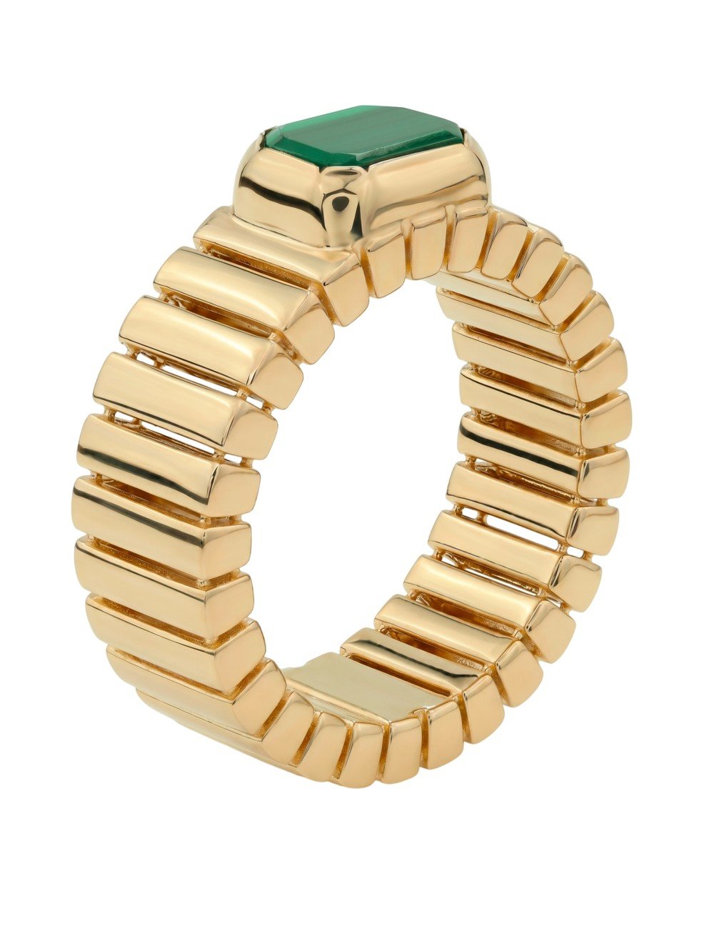 Кольцо из золота c малахитом