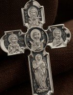 Крест из белого золота 585 пробы