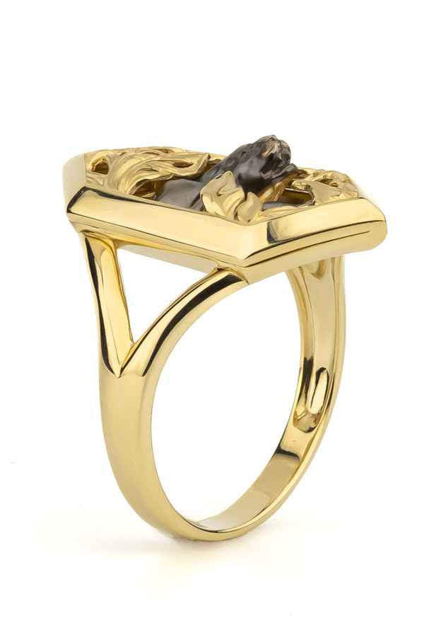 Кольцо из лимонного золота