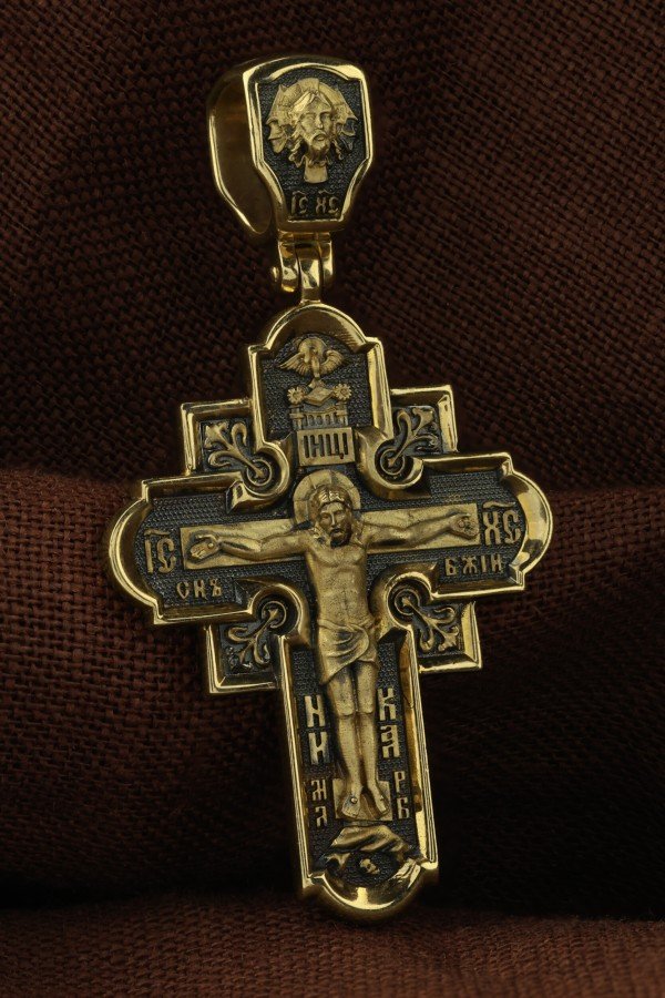 Крест из лимонного золота