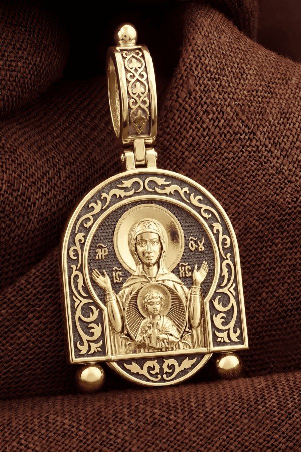 Образок из лимонного золота 585 пробы