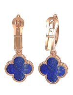 Серьги из золота 585 пробы c лазуритом