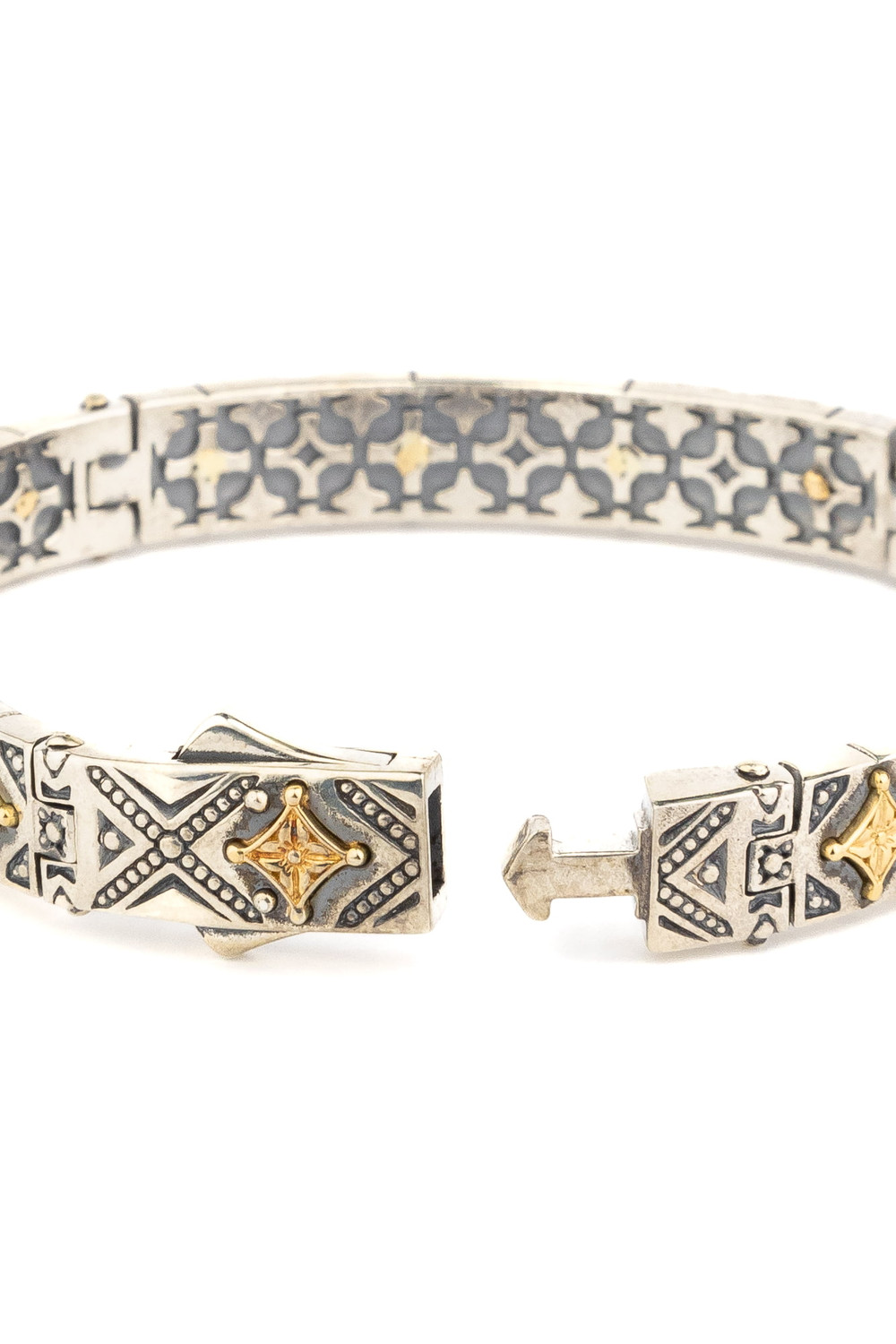 Браслет из серебра и золота c рубином