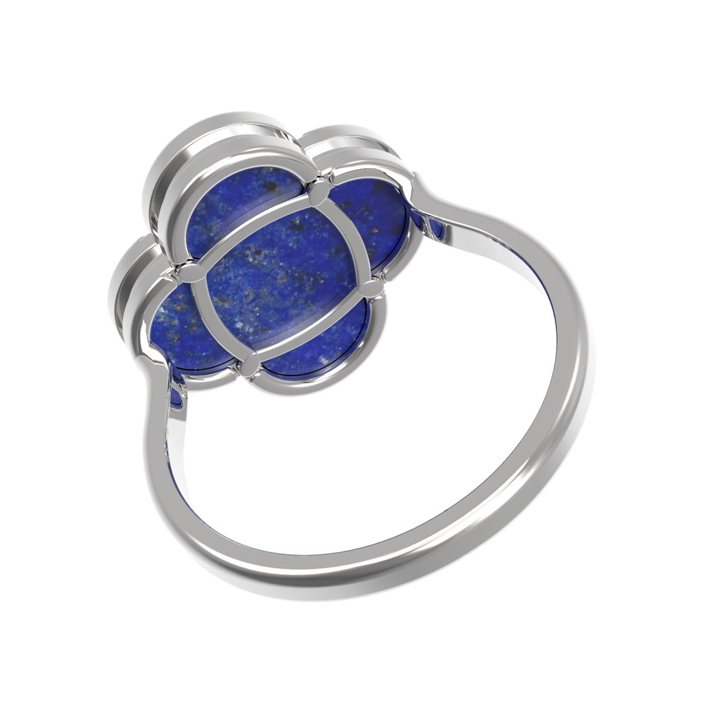 Кольцо из белого золота c лазуритом
