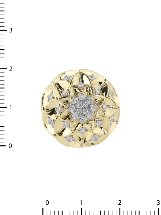 Подвеска из лимонного золота c бриллиантами