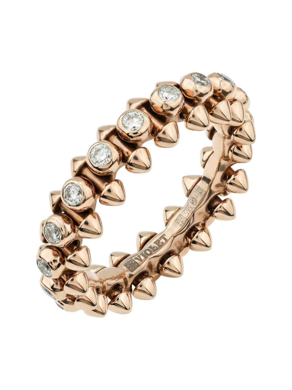 Кольцо из розового золота c бриллиантами