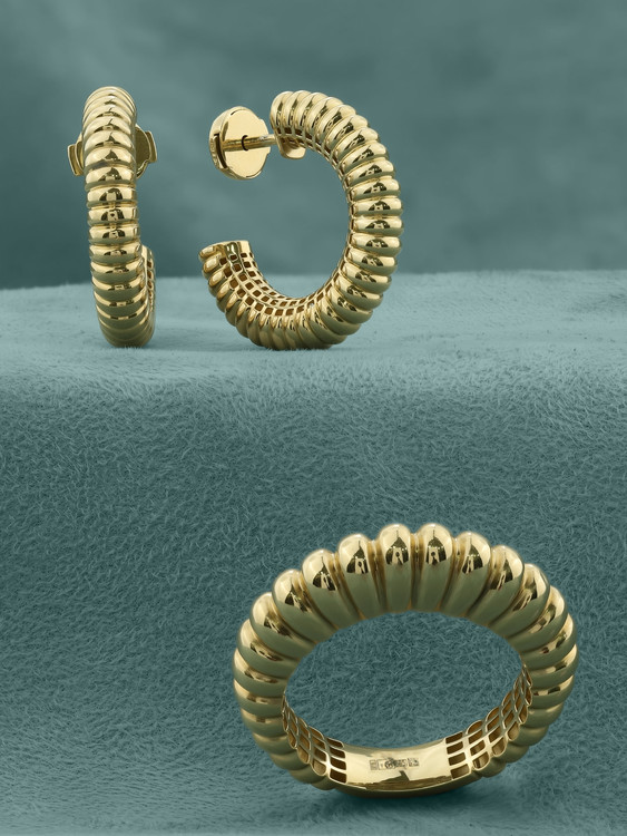 Серьги из лимонного золота