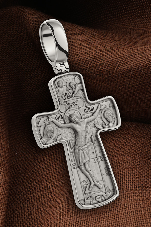 Крест из белого золота
