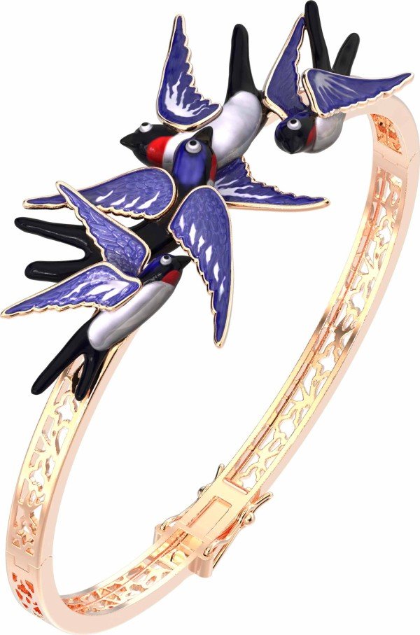 Браслет из золота c эмалью