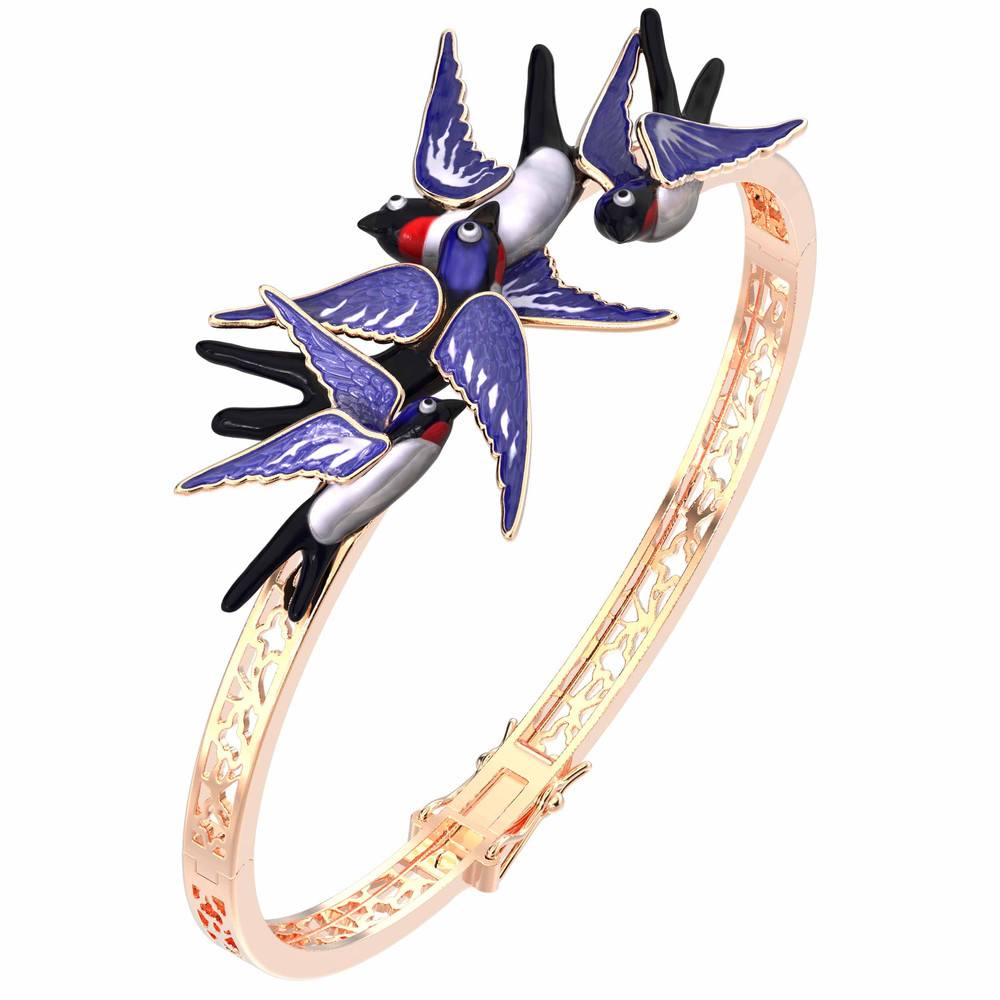 Браслет из золота c эмалью