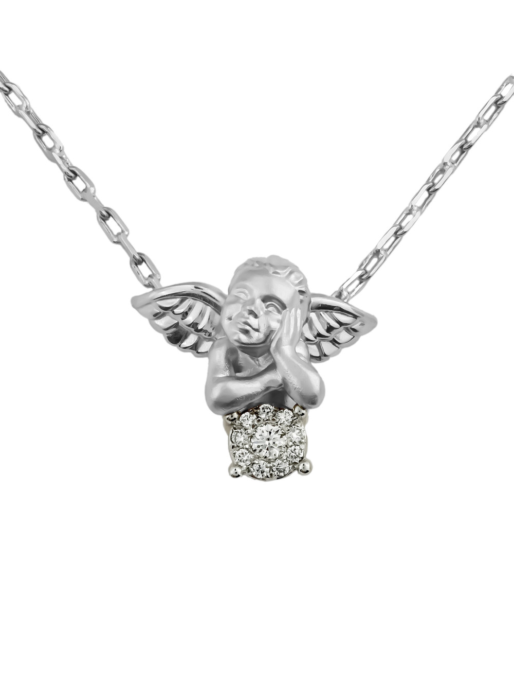 Колье из белого золота c бриллиантами