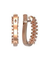 Серьги из золота 585 пробы c бриллиантами