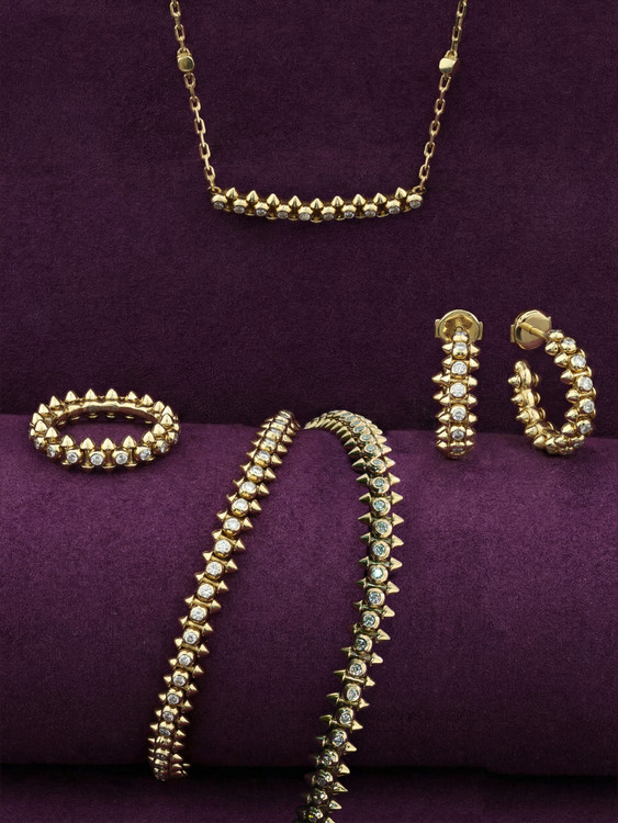 Кольцо из лимонного золота c бриллиантами