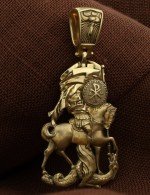 Образок из лимонного золота 585 пробы