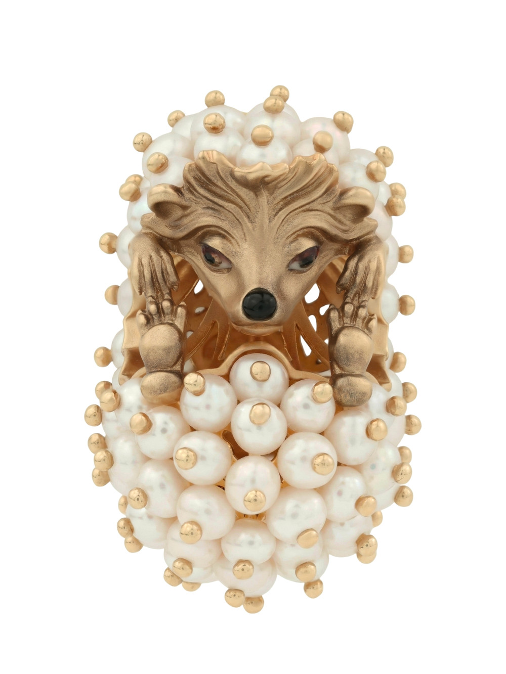 Подвеска из золота c эмалью и жемчугом