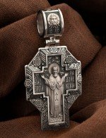 Крест из белого золота 585 пробы