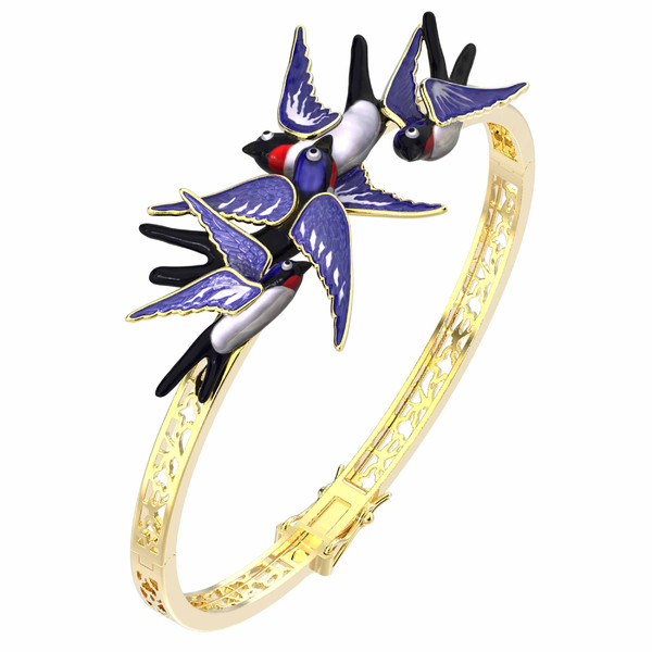 Браслет из лимонного золота c эмалью