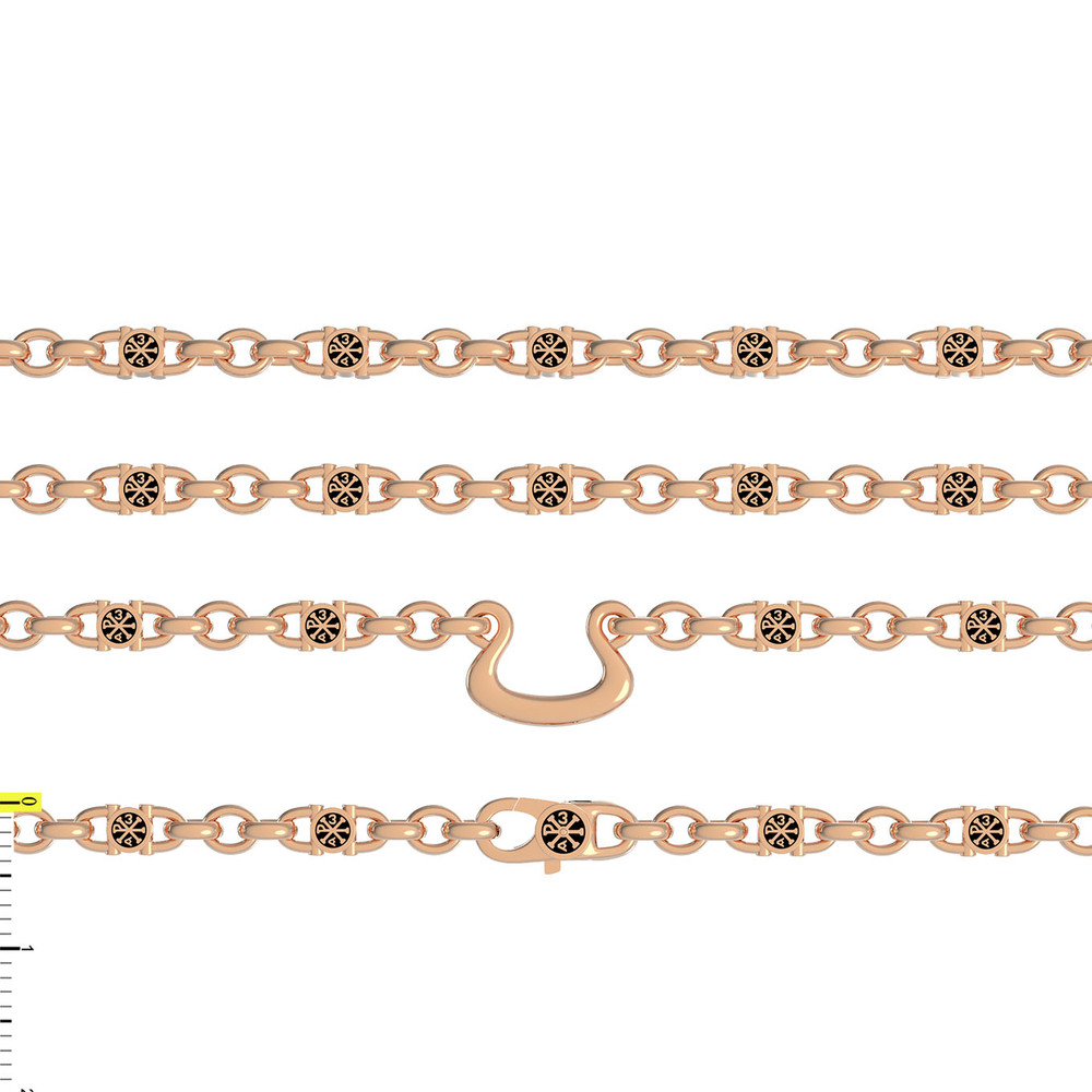 Цепь из золота c эмалью