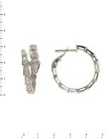 Серьги из белого золота 585 пробы c бриллиантами